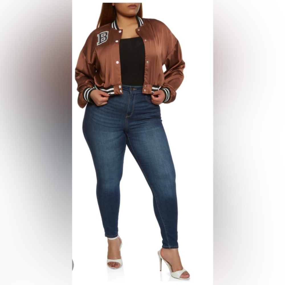 Brown letter jacket XL